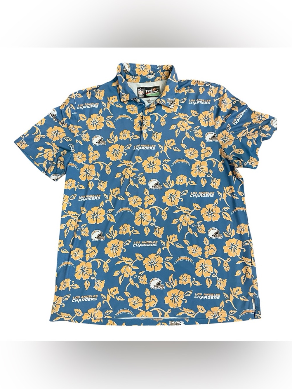 Los Angeles Chargers Reyn Spooner Pua Performance Polo Blue XL NFL Football